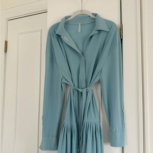 Norma Kamali Light Blue Dress